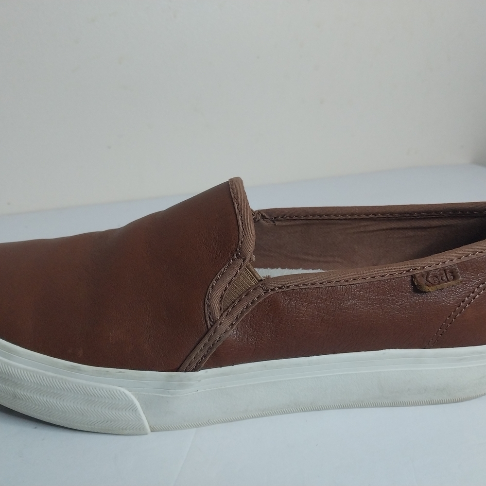 Keds Softerra Size 9 Brown Leather Slip-On Loafers. - Picture 6 of 11